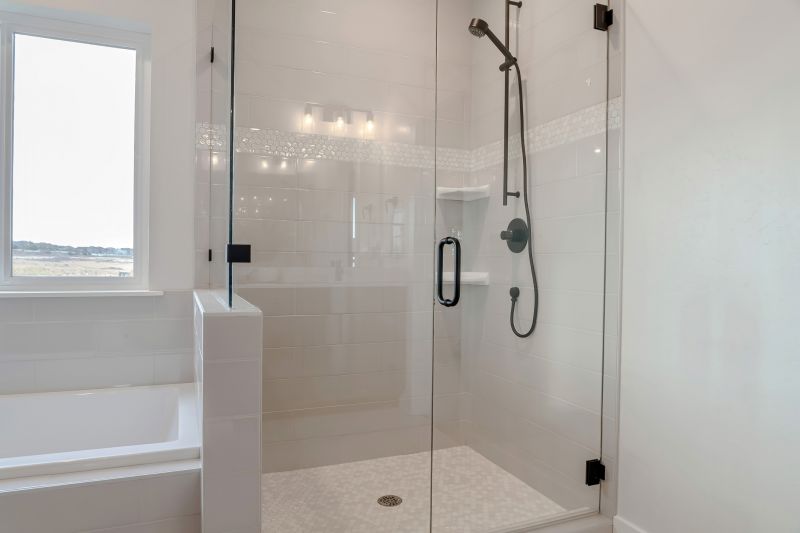 Glass Shower with Frameless Door